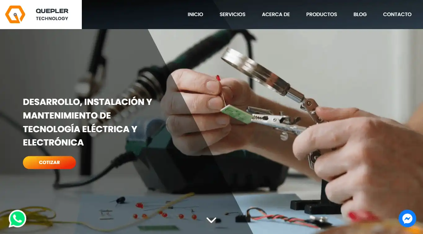 Imagen sobre el SITIO WEB QUEPLER TECHNOLOGY desarollado por Onixdev